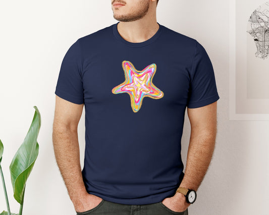 Preppy Summer Starfish Graphic T-Shirt