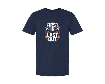 brand:Generic|color:Navy|First In Last Out T Shirt Design Graphic T-Shirt