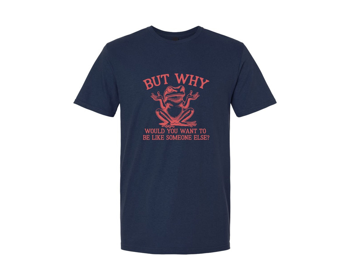 brand:Generic|color:Navy|Self Love Frog Inspirational Frog Meme Graphic T-Shirt