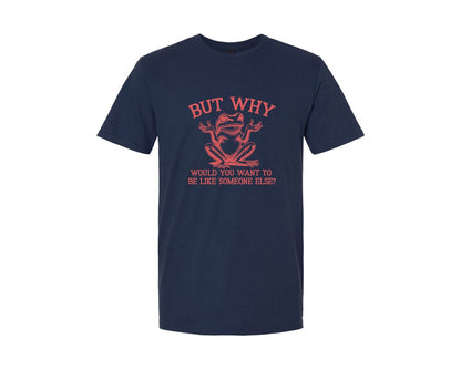 brand:Generic|color:Navy|Self Love Frog Inspirational Frog Meme Graphic T-Shirt