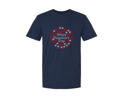 brand:Generic|color:Navy|Valentines Day Rhinestone 23 Graphic T-Shirt