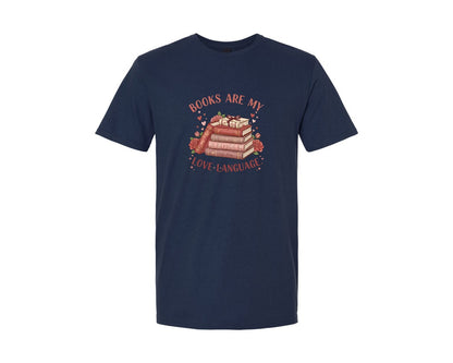 brand:Generic|color:Navy|Books Are My Love Language 12 Graphic T-Shirt