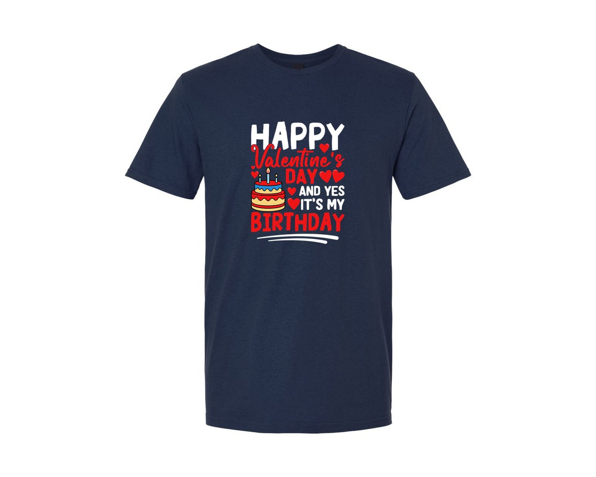 brand:Generic|color:Navy|Birthday Love Valentines Day T Shirt 2 Graphic T-Shirt