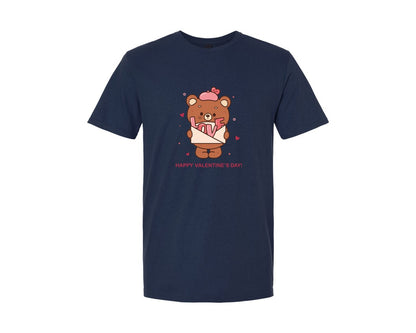 brand:Generic|color:Navy|Valentine Clip Art Cute Teddy Bear Love2 Graphic T-Shirt
