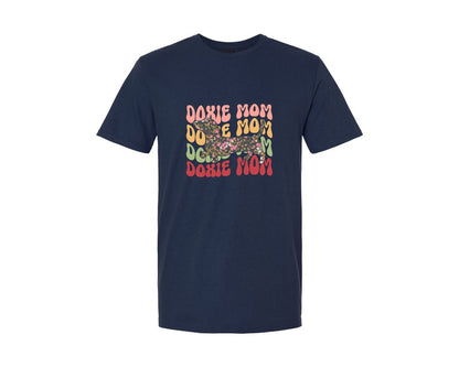 brand:Generic|color:Navy|Doxie Mom Dachshund Lovers Graphic T-Shirt