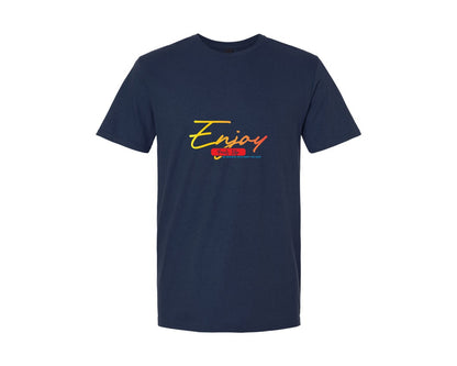 brand:Generic|color:Navy|Enjoy Your Life Be Grateful Quote Art Graphic T-Shirt