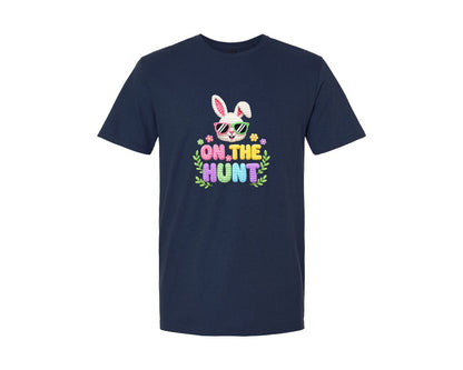 brand:Generic|color:Navy|On The Hunt Easter Graphic T-Shirt