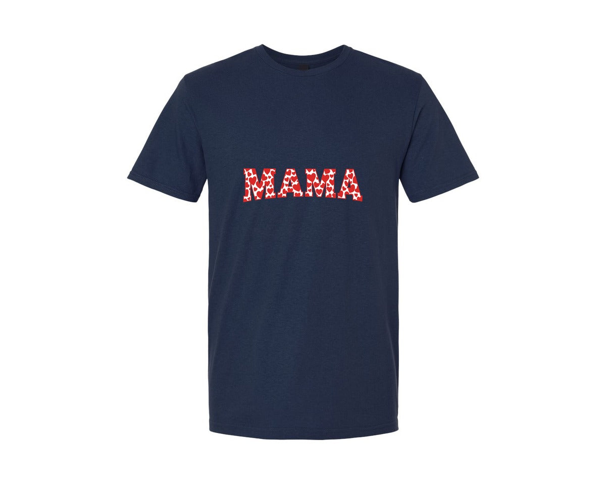 brand:Generic|color:Navy|Mama Valentines Day Shirt 2 Graphic T-Shirt