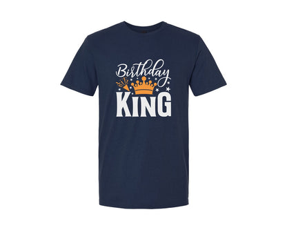 brand:Generic|color:Navy|Birthday King Birthday Quote Design 3 Graphic T-Shirt