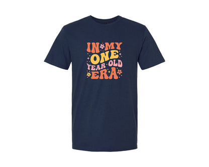 brand:Generic|color:Navy|In My One Year Old Era First Birthday Graphic T-Shirt