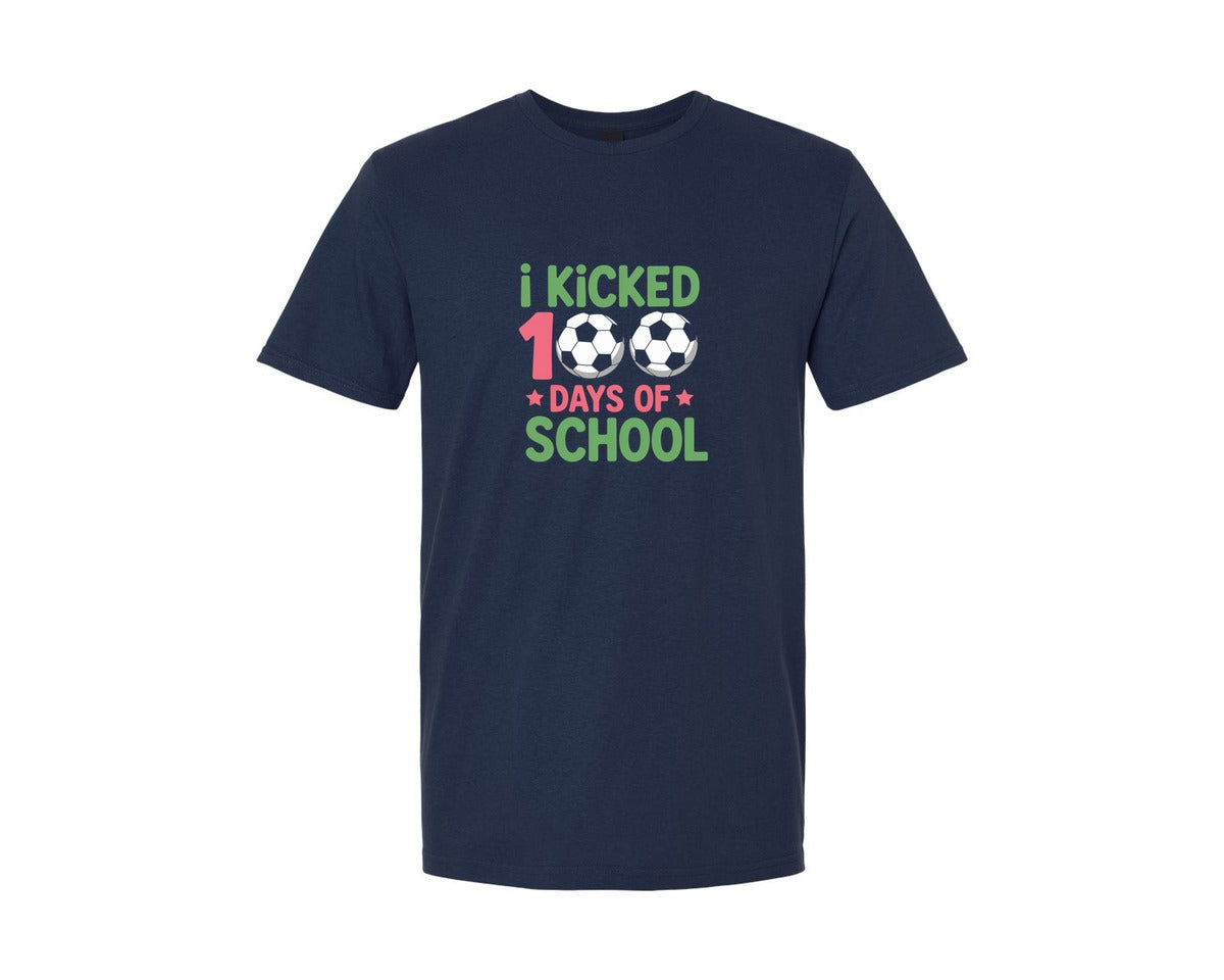 brand:Generic|color:Navy|I Kicked 100 Days Of School 3 Graphic T-Shirt