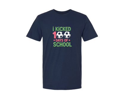 brand:Generic|color:Navy|I Kicked 100 Days Of School 3 Graphic T-Shirt