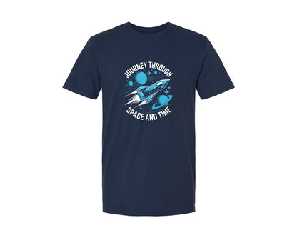 brand:Generic|color:Navy|Journey Through Space And Time Art Graphic T-Shirt