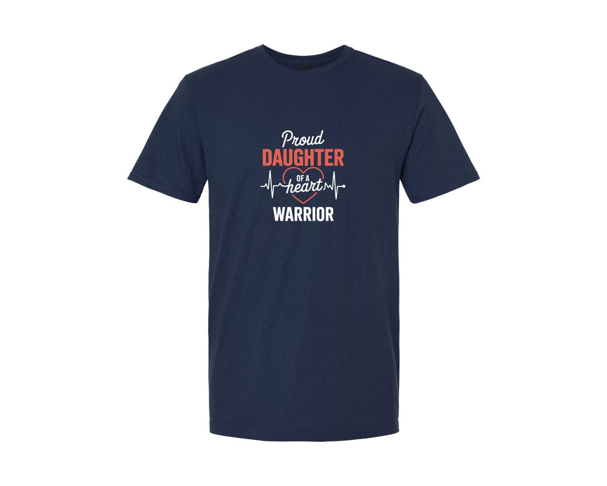 brand:Generic|color:Navy|Proud Daughter Of A Heart Warrior Graphic T-Shirt