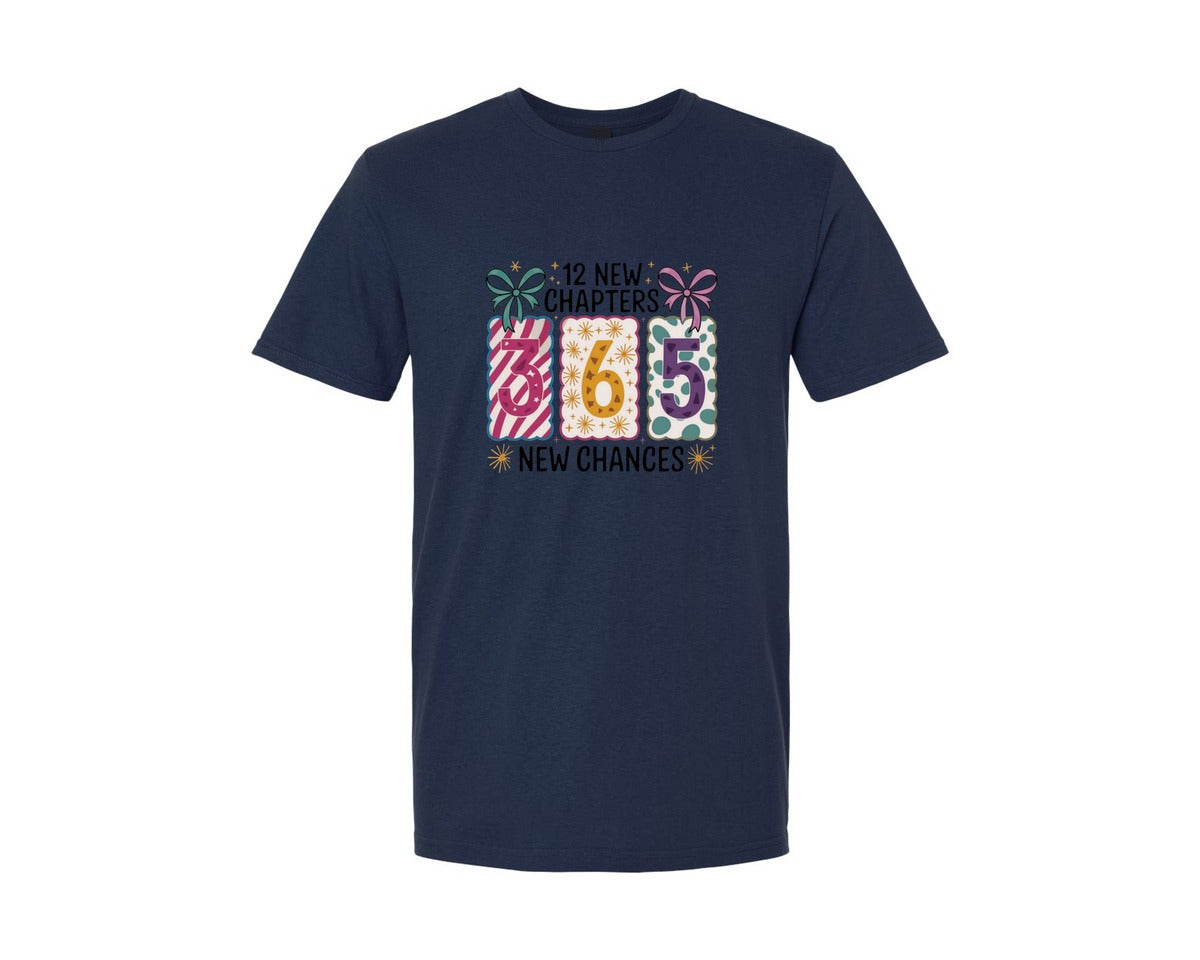 brand:Generic|color:Navy|Happy New Year 2026 12 New Chapters Graphic T-Shirt