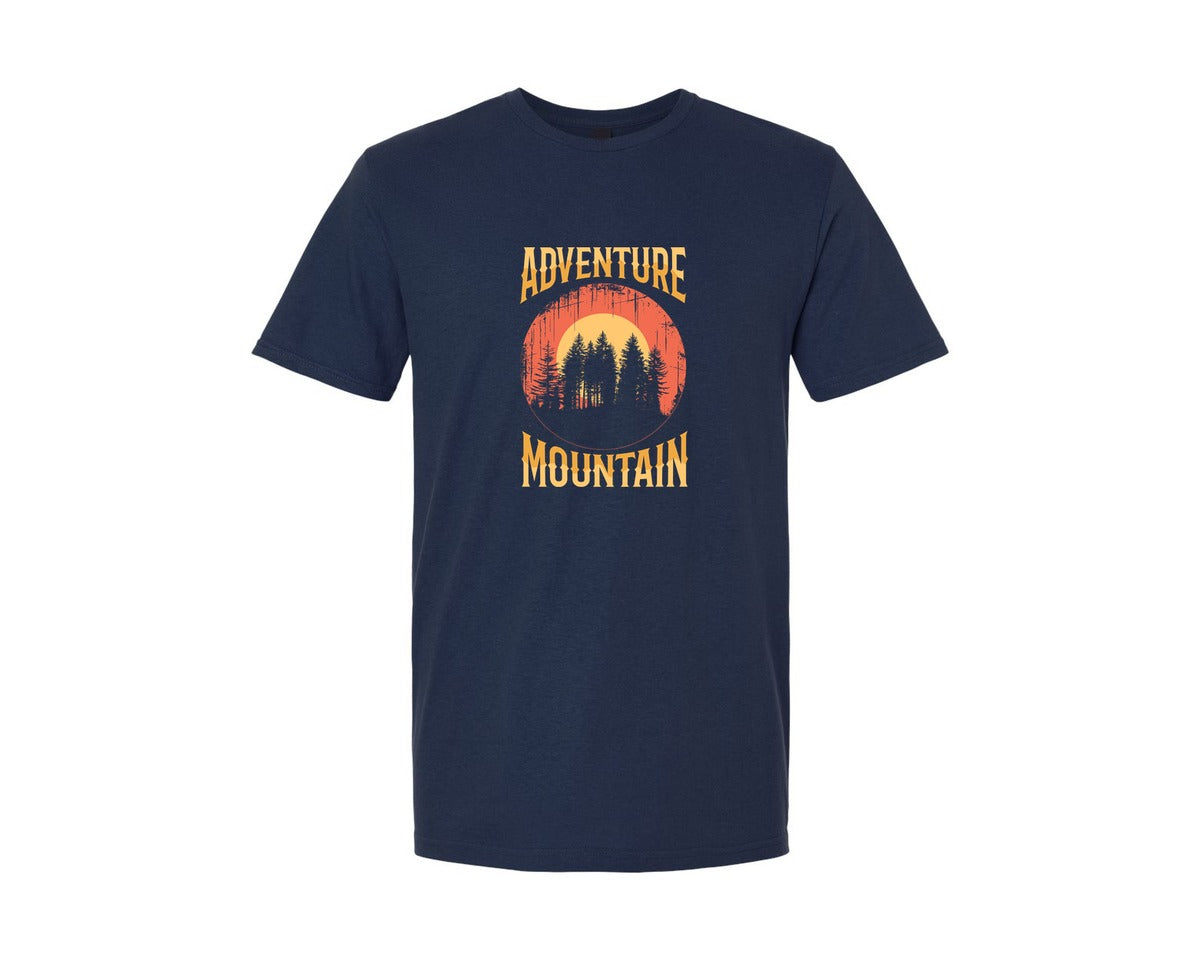 brand:Generic|color:Navy|Wild Life Experience Mountain Hiking Tee 4 Graphic T-Shirt