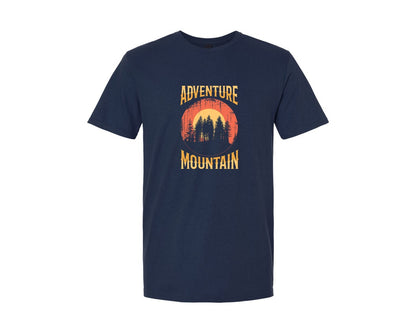 brand:Generic|color:Navy|Wild Life Experience Mountain Hiking Tee 4 Graphic T-Shirt