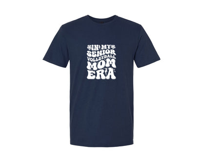 brand:Generic|color:Navy|In My Senior Volleyball Mom Era 2 Graphic T-Shirt