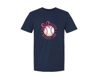 brand:Generic|color:Navy|Baseball Sister Little Sister Graphic T-Shirt