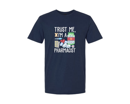 brand:Generic|color:Navy|Pharmacist Trust Me Career T Shirt Graphic T-Shirt