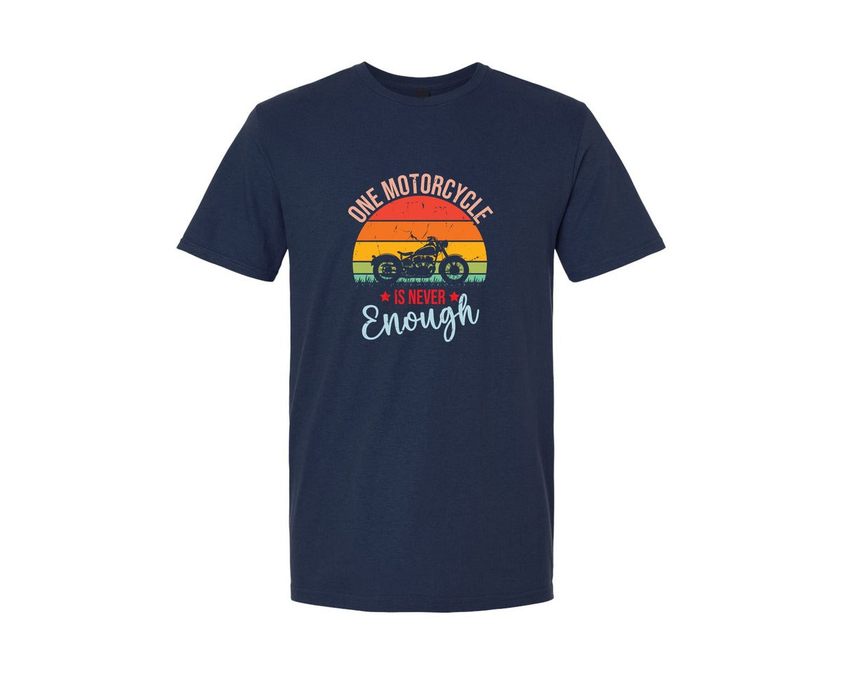 brand:Generic|color:Navy|One Motorcycle Is Never Enough Graphic T-Shirt