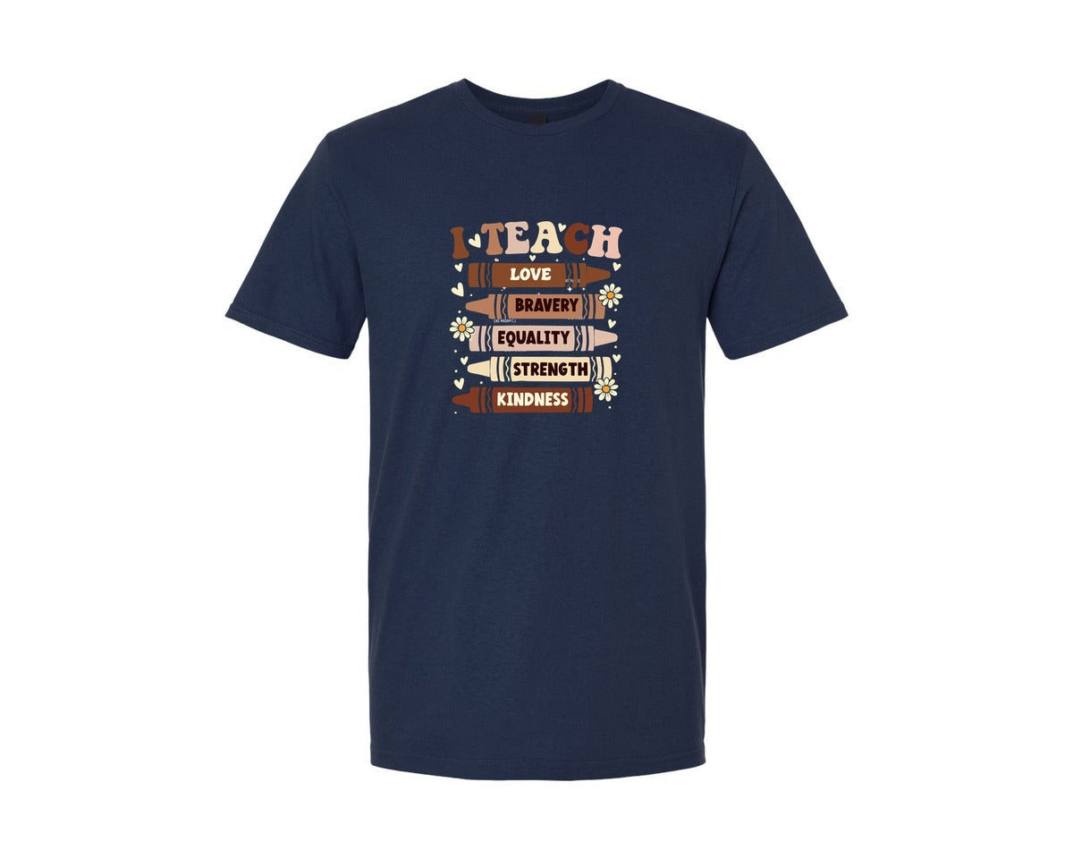 brand:Generic|color:Navy|Teach Black History Month T Shirt 2 Graphic T-Shirt