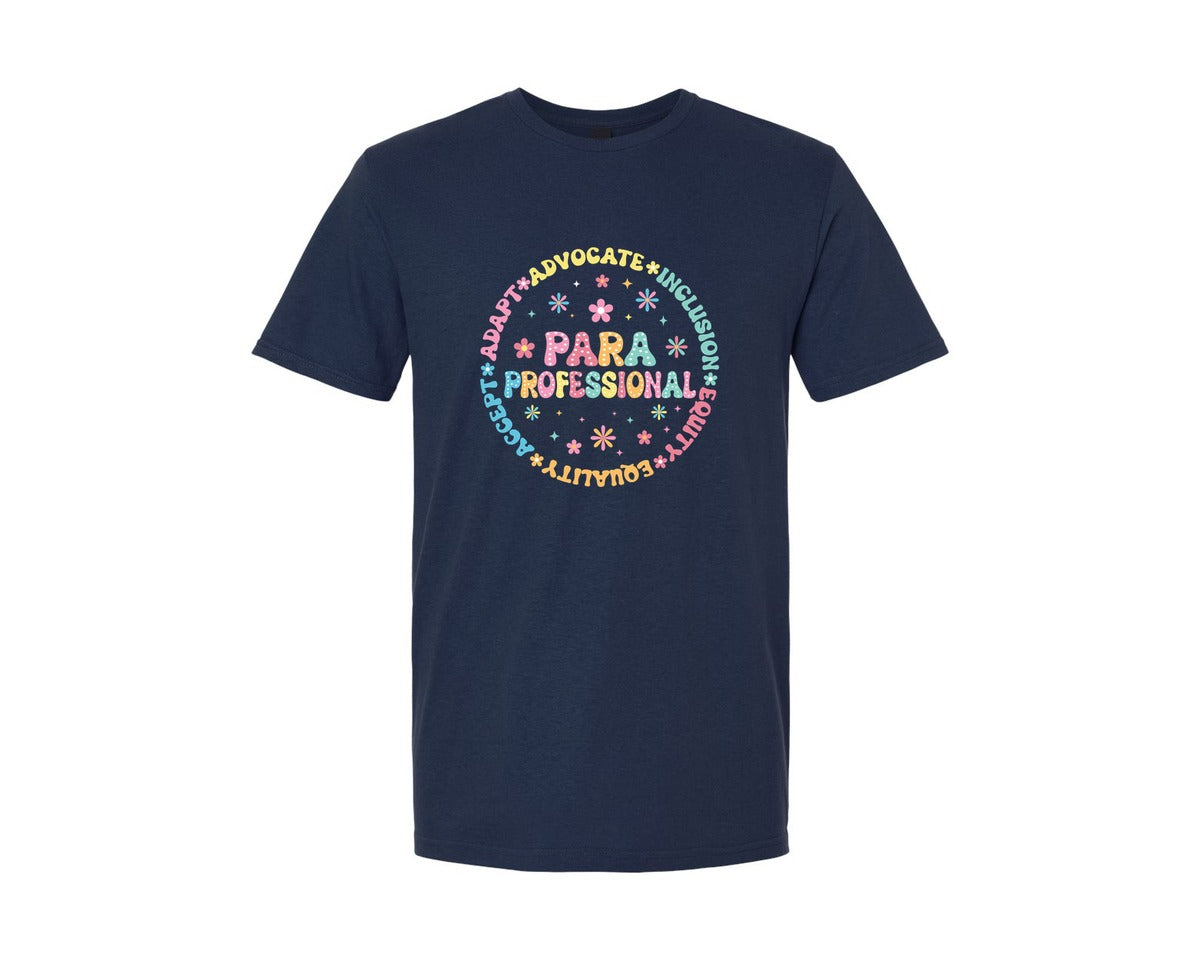 brand:Generic|color:Navy|Paraprofessional School Staff Graphic T-Shirt