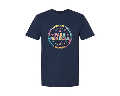 brand:Generic|color:Navy|Paraprofessional School Staff Graphic T-Shirt