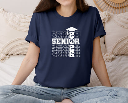 brand:Bella Canvas|color:Navy|Senior Wrestling 2026 Class Of 2026 Graphic T-Shirt