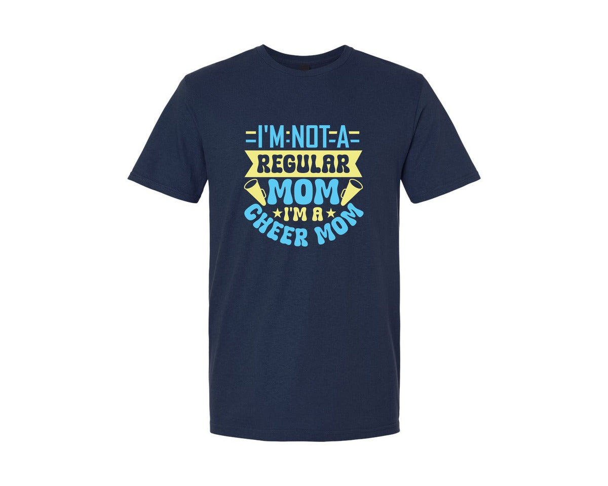 brand:Generic|color:Navy|Im Not A Regular Mom Im A Cheer Mom 11 Graphic T-Shirt