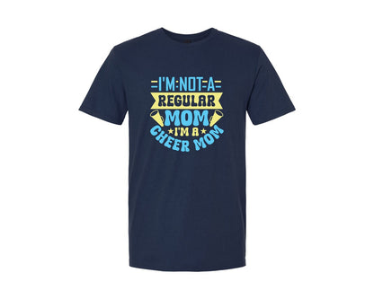 brand:Generic|color:Navy|Im Not A Regular Mom Im A Cheer Mom 11 Graphic T-Shirt