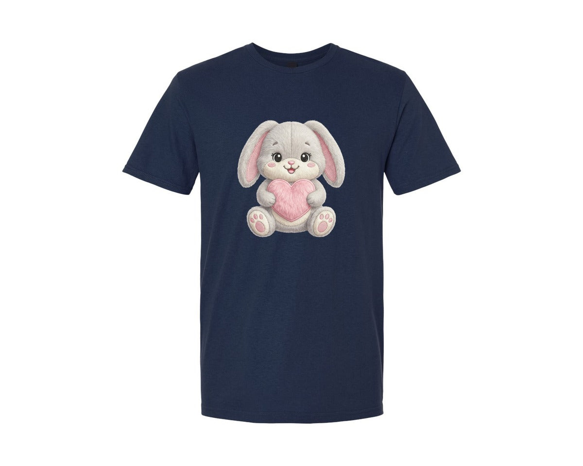 brand:Generic|color:Navy|Faux Fur Valentine Graphic T-Shirt