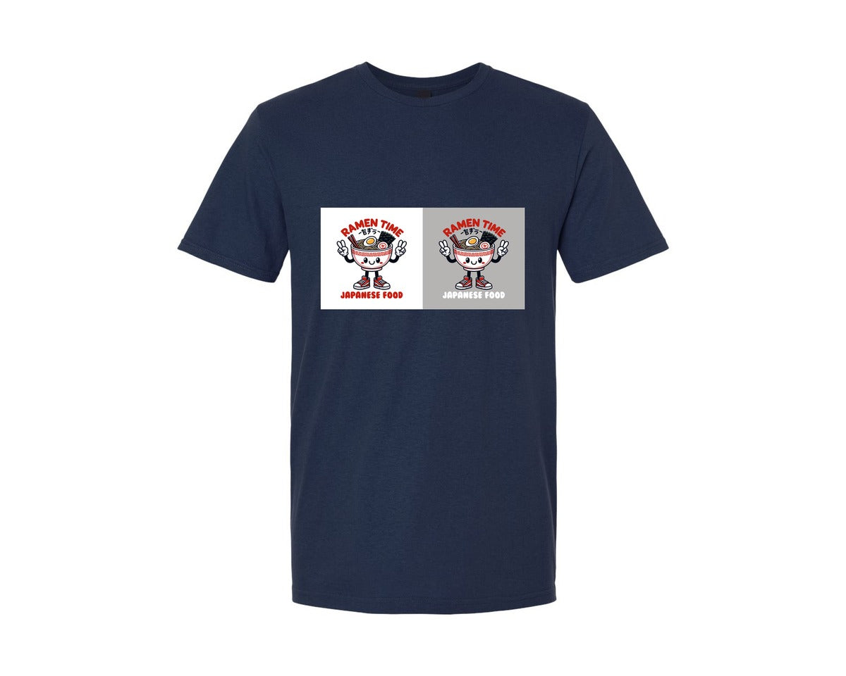 brand:Generic|color:Navy|Ramen Time Kawaii Bowl Graphic T-Shirt