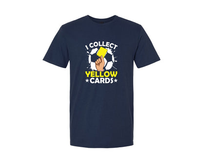 brand:Generic|color:Navy|I Collect Yellow Cards Soccer T Shirt Graphic T-Shirt