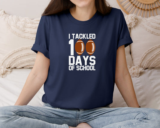 I Tackled 100 Days Of School T Shirt 7 Graphic T-Shirt