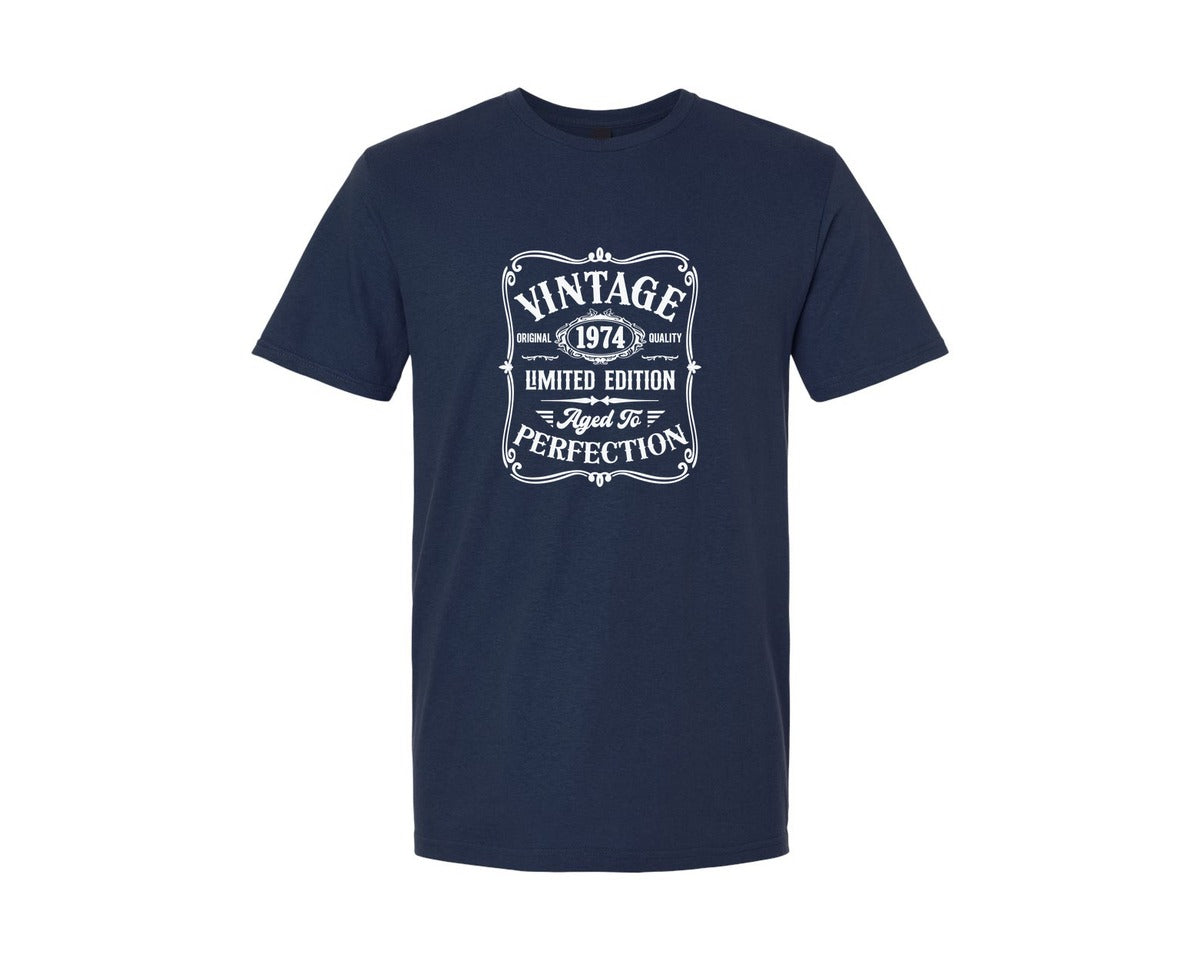 brand:Generic|color:Navy|50Th Birthday Vintage Design50 Year Graphic T-Shirt