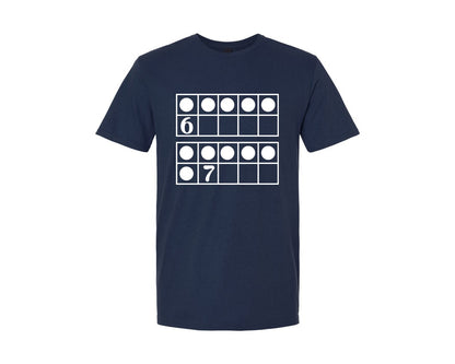 brand:Generic|color:Navy|Funny 6 7 Number Teacher Graphic T-Shirt