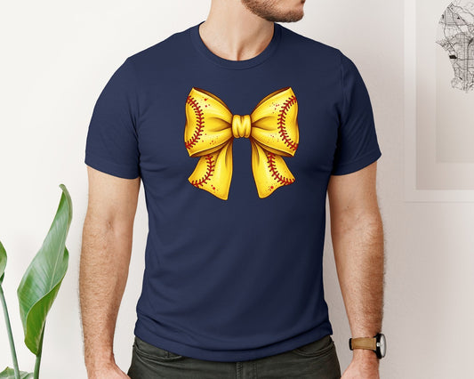 Retro Softball Bow 3 Graphic T-Shirt