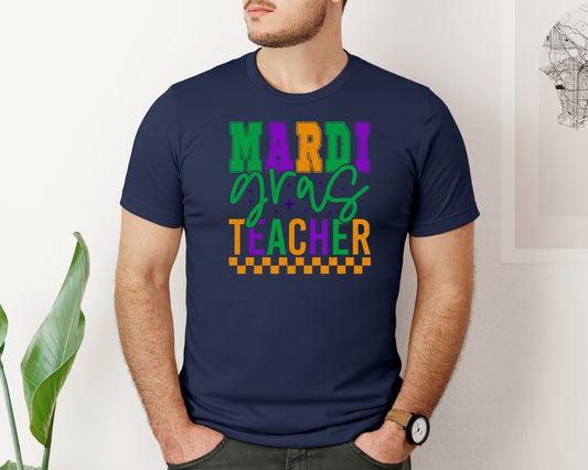 Mardi Gras Mardi Gras Teacher 2 Graphic T-Shirt