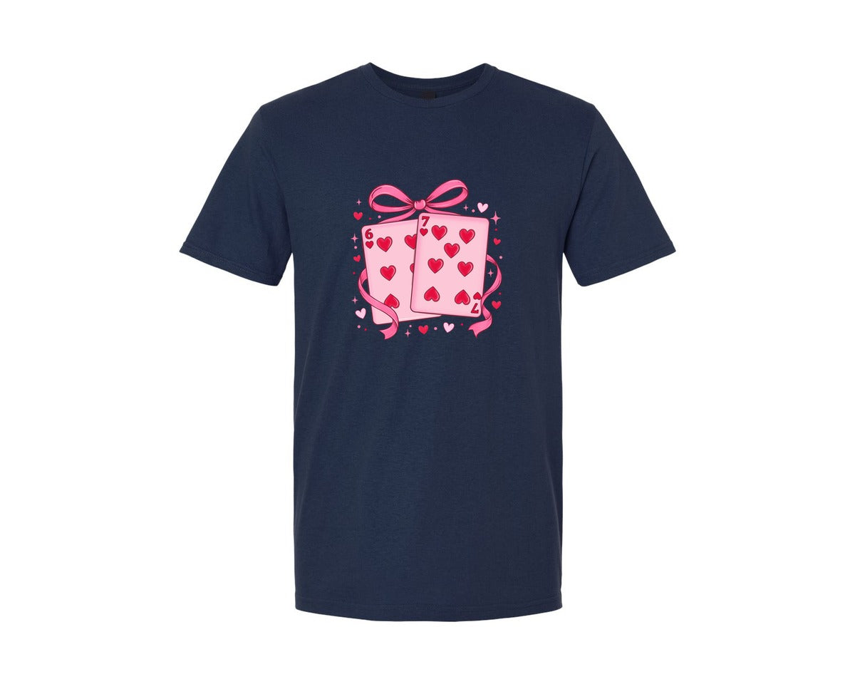 brand:Generic|color:Navy|Valentine 6 7 Graphic T-Shirt