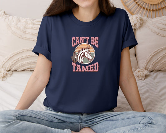 Cant Be Tamed Cowgirl Graphic T-Shirt