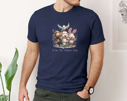 brand:Bella Canvas|color:Navy|Childrens Christian Set Graphic T-Shirt