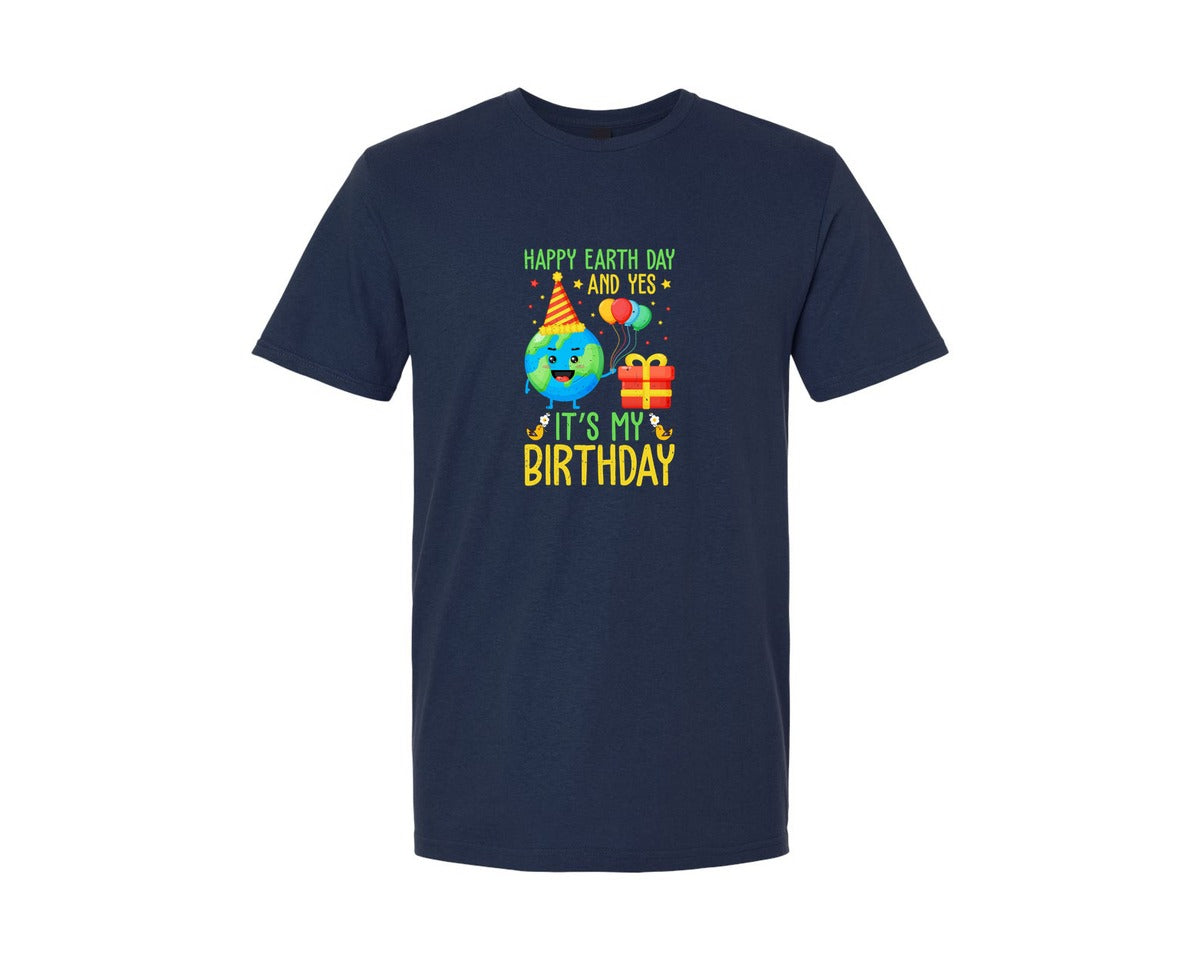 brand:Generic|color:Navy|Happy Earth Day Birth Day T Shirt Graphic T-Shirt