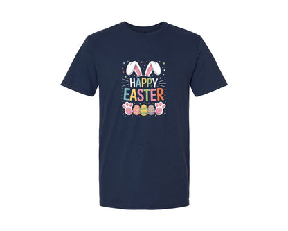 brand:Generic|color:Navy|Happy Easter Bunny Cute Easter 3 Graphic T-Shirt
