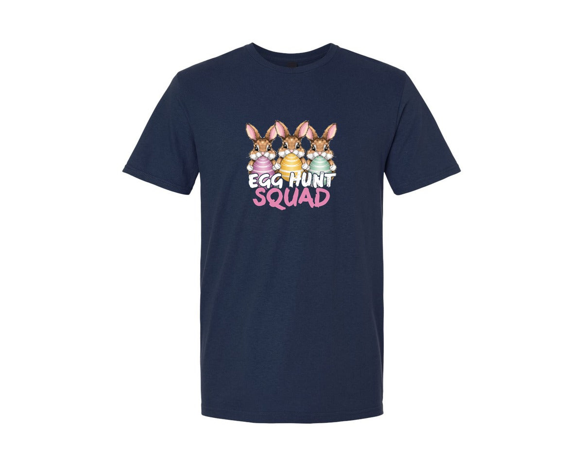 brand:Generic|color:Navy|Egg Hunt Squad Easter T Shirt Design 5 Graphic T-Shirt