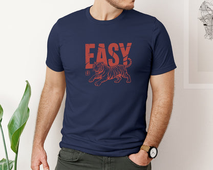 brand:Bella Canvas|color:Navy|Vintage Easy Tiger Retro Boho Graphic T-Shirt