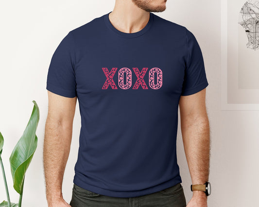 Leopard Xoxo Valentines Day Graphic T-Shirt