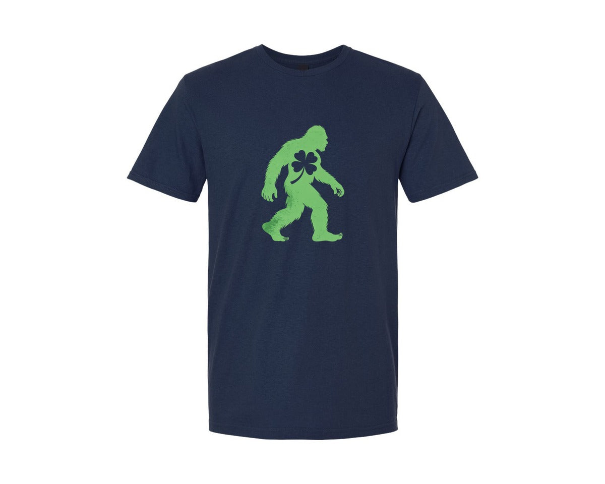 brand:Generic|color:Navy|Green Sasquatch St Patricks Bigfoot Graphic T-Shirt