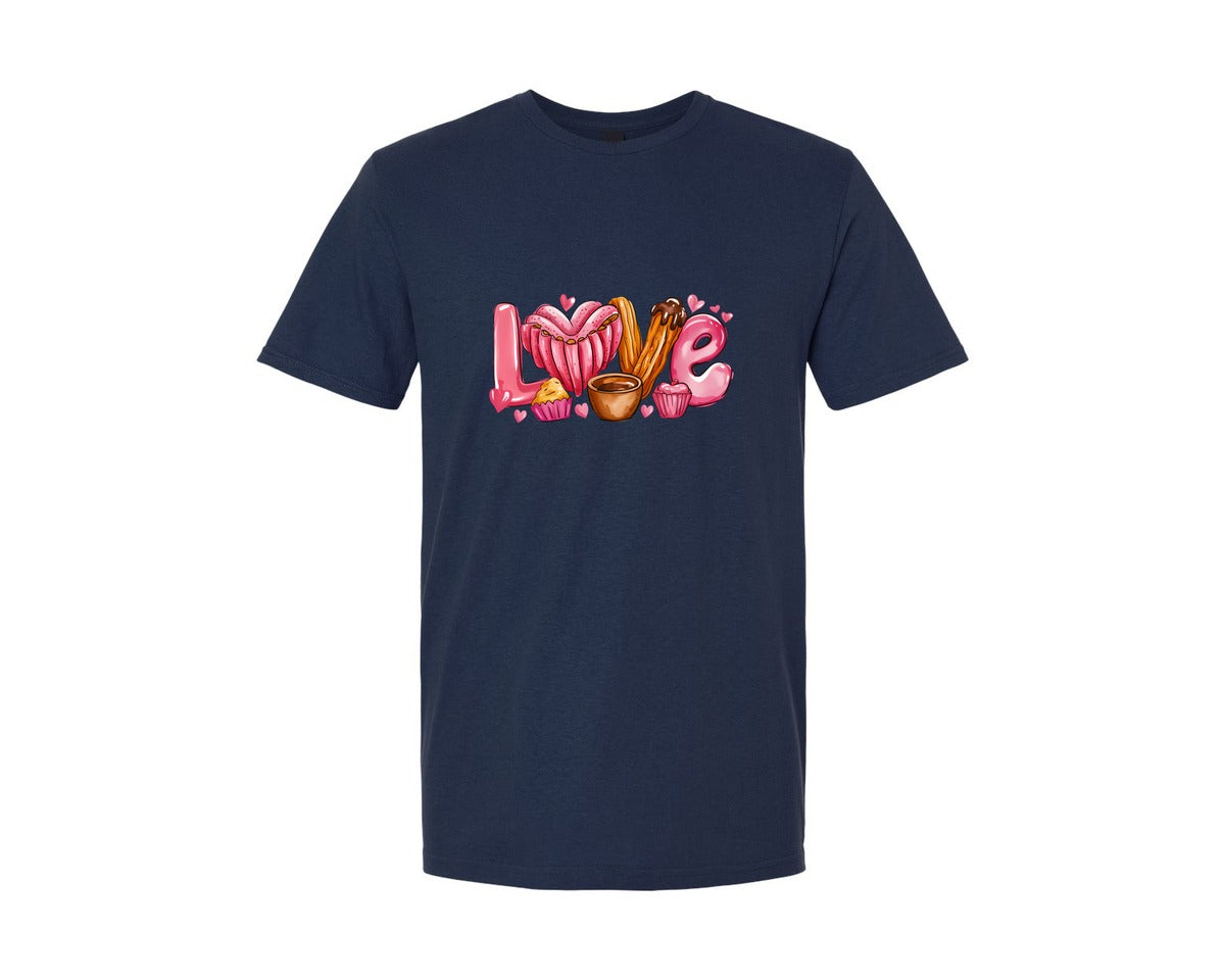brand:Generic|color:Navy|Love Concha Pan Dulce 3 Graphic T-Shirt