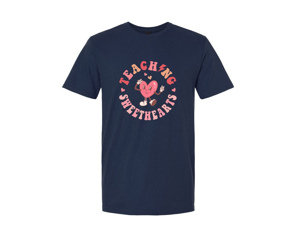 brand:Generic|color:Navy|Teacher Valentine 3 Graphic T-Shirt